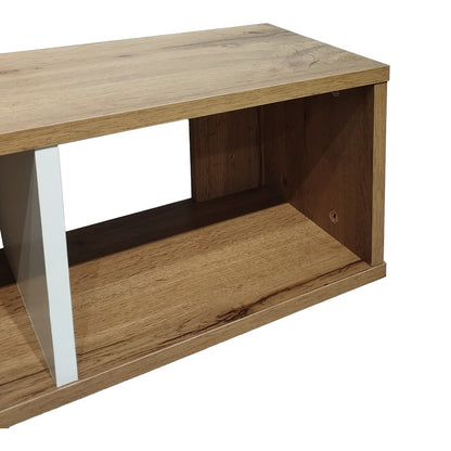 Ραφιέρα Τοίχου Flevior σε Sonoma με Λευκή Απόχρωση 90x22x25.6