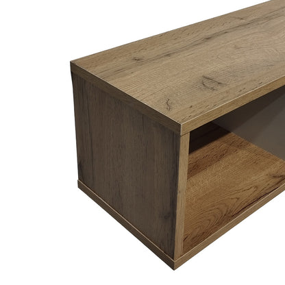 Ραφιέρα Τοίχου Flevior σε Sonoma με Λευκή Απόχρωση 90x22x25.6