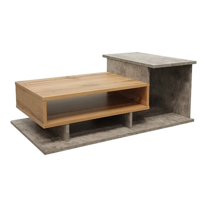 Τραπέζι Σαλονιού Nuvele σε Γκρι Antique-Sonoma Απόχρωση 90x50x35
