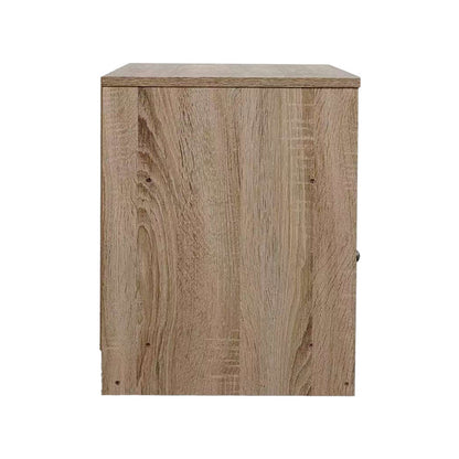 Κομοδίνο Foly με Ένα Ντουλάπι σε Sonoma-Ανθρακί Απόχρωση 40x40x50