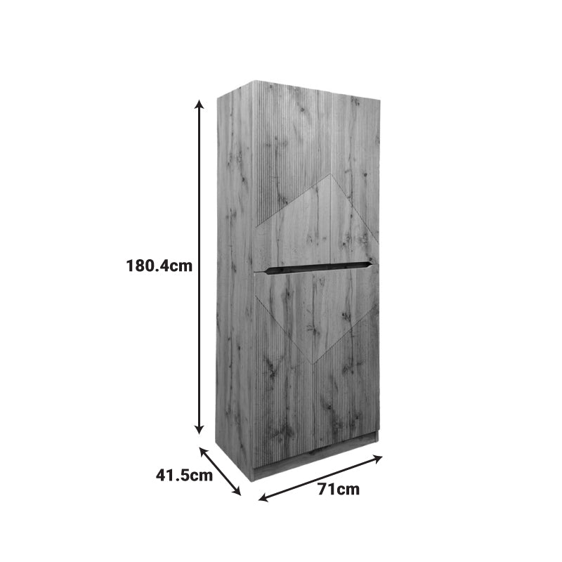 Παπουτσοθήκη-Ντουλάπι Kebell σε Oak Απόχρωση 71x41.5x180.4