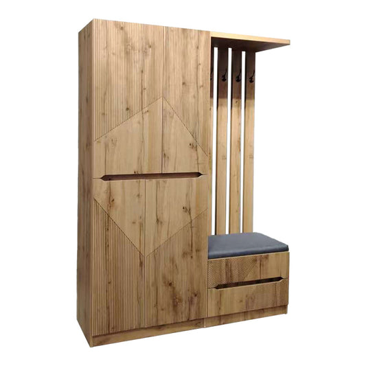 Έπιπλο Εισόδου Zomie σε Oak Απόχρωση 131x41.5x180.4