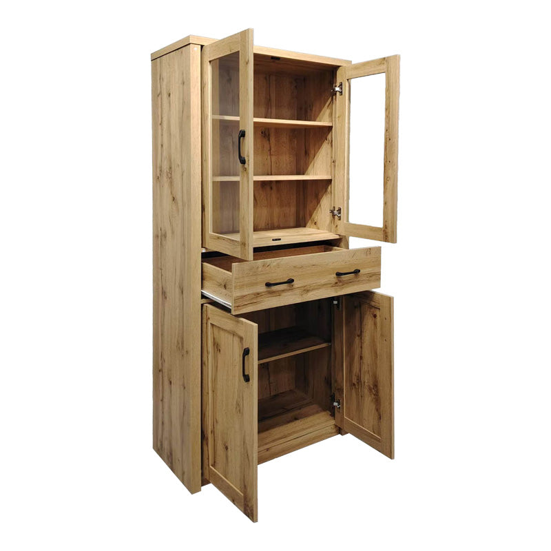 Βιτρίνα-Ντουλάπα Nisso σε Oak Απόχρωση 80x40x183.5