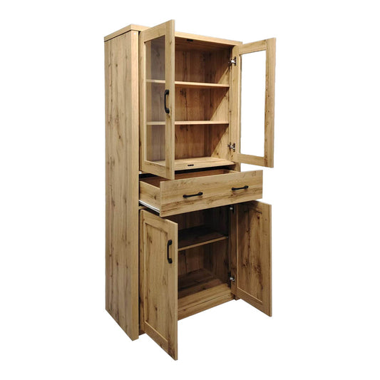 Βιτρίνα-Ντουλάπα Nisso σε Oak Απόχρωση 80x40x183.5