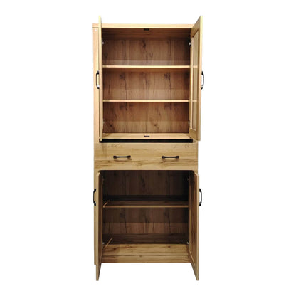 Βιτρίνα-Ντουλάπα Nisso σε Oak Απόχρωση 80x40x183.5