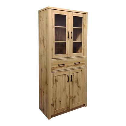 Βιτρίνα-Ντουλάπα Nisso σε Oak Απόχρωση 80x40x183.5