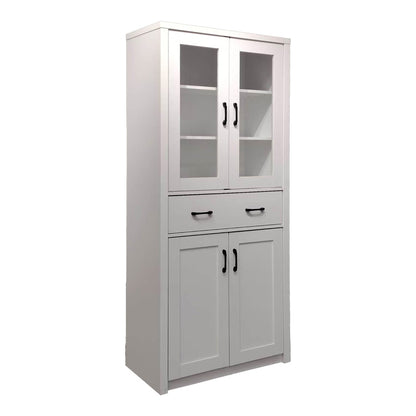 Βιτρίνα-Ντουλάπα Nisso σε Λευκή Απόχρωση 80x40x183.5