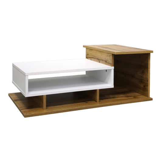 Τραπέζι Σαλονιού Nuvele Sonoma-Λευκό 90x50x35