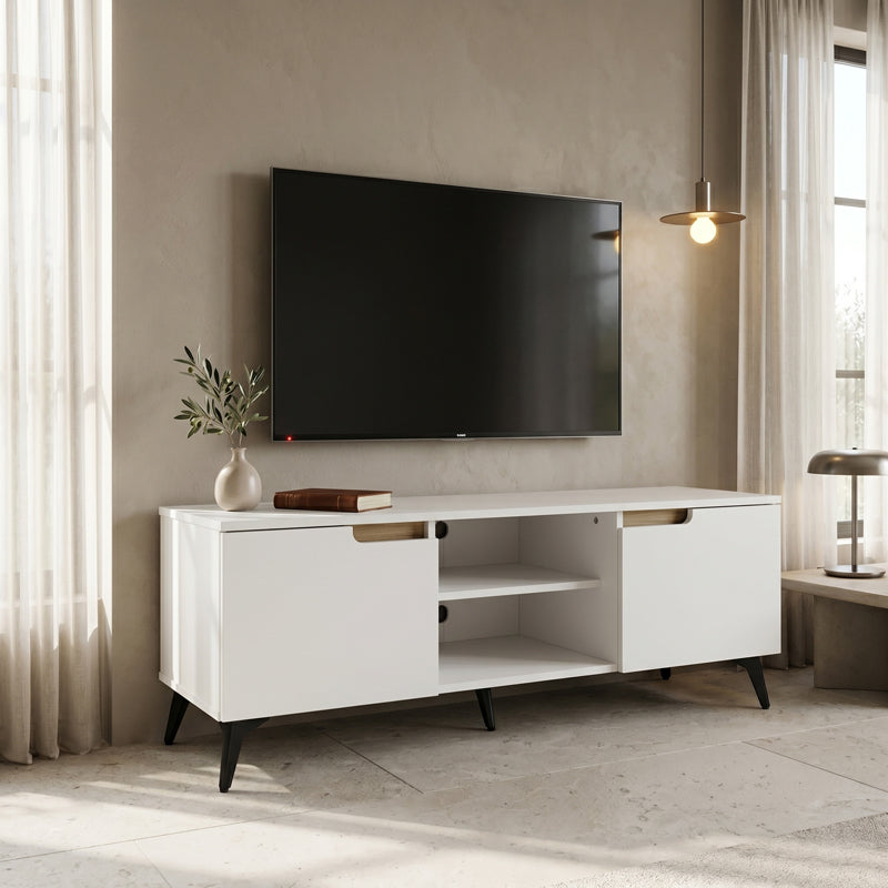 Έπιπλο Τηλεόρασης Kemvio Sonoma-Λευκό 120x38x44