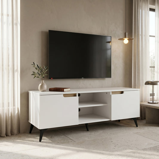 Έπιπλο Τηλεόρασης Kemvio Sonoma-Λευκό 120x38x44
