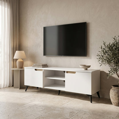 Έπιπλο Τηλεόρασης Kemvio Sonoma-Λευκό 150x38x44