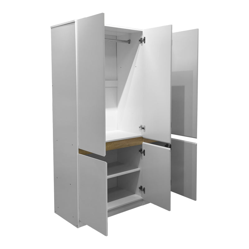 Ντουλάπα Τρίφυλλη Merzia Sonoma-Λευκό 120x46.5x183
