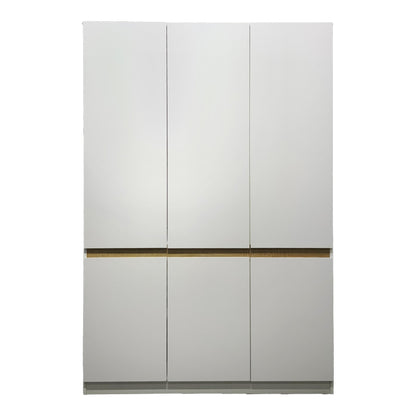 Ντουλάπα Τρίφυλλη Merzia Sonoma-Λευκό 120x46.5x183