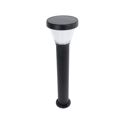 SOLARDIS 90523 LED Solar Bollard Light Κολωνάκι Κήπου Εξωτερικού Χώρου 10W 180lm 120° με Ενσωματωμένο Φωτοβολταϊκό Panel 6V 5W & Επαναφορτιζόμενη Μπαταρία Li-ion 3.2V 6000mAh με Αισθητήρα Ημέρας-Νύχτας - Αδιάβροχο IP65 Φ24 x Υ88cm Ψυχρό Λευκό 6000K