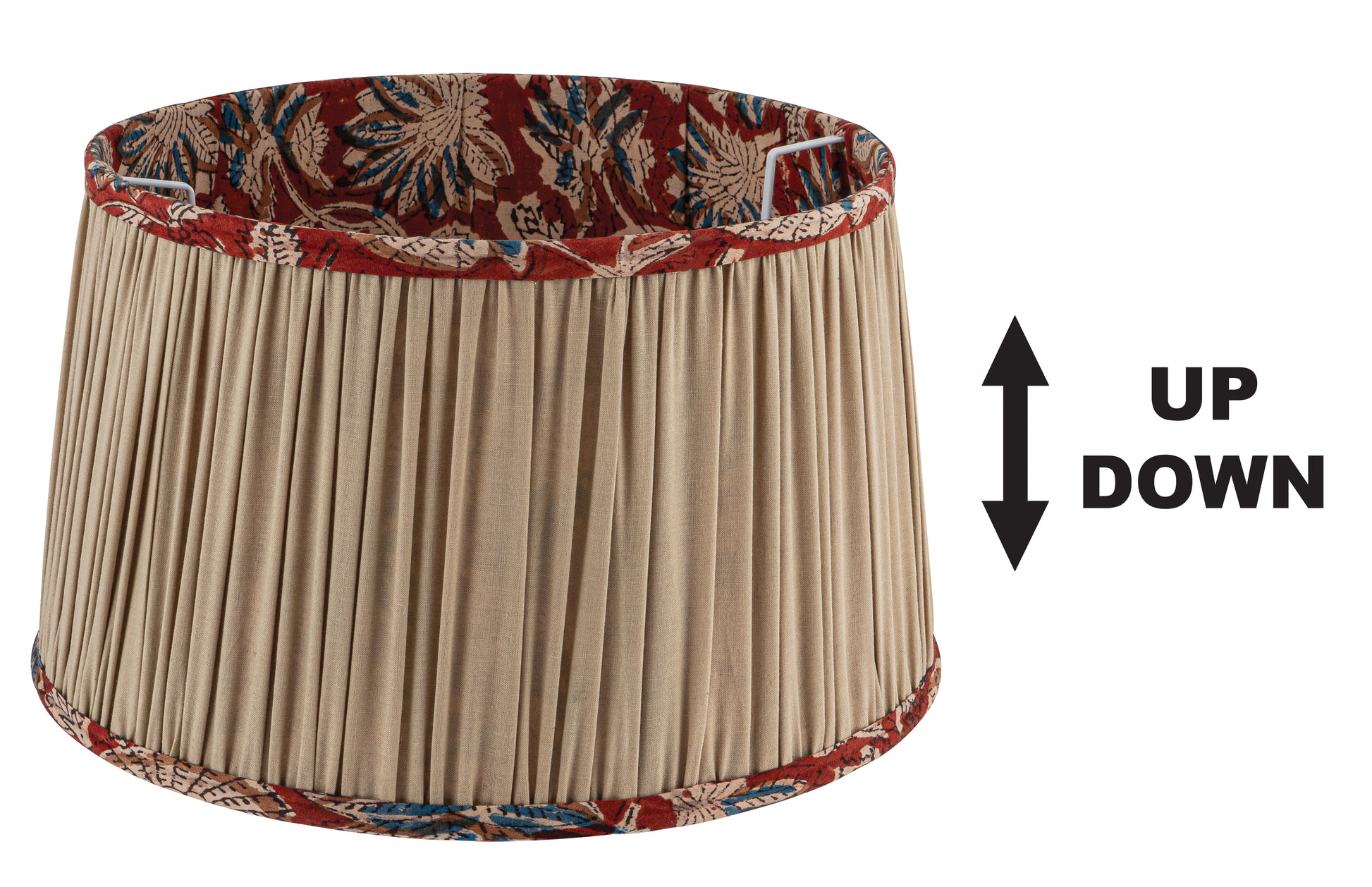 SPI 35 BG/RD-FL ΚΑΠΕΛΟ ΜΠΕΖ+ΚΟΚΚΙΝΑ ΛΟΥΛΟΥΔΙΑ Ε27-Ε14 UP/DOWN (30-35)x20