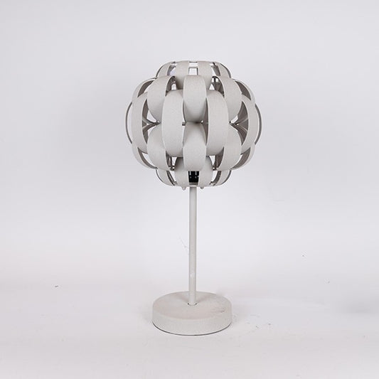 ΕΠΙΤΡΑΠΕΖΙΟ ΦΩΤΙΣΤΙΚΟ ΜΕΤΑΛΛΙΚΟ ΛΕΥΚΟ 32.5x32.5x59.5