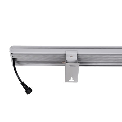 WASHERMOZA 90163 Μπάρα Φωτισμού Wall Washer LED 48W 4080lm 10-30° DC 24V Αδιάβροχο IP66 Πολύχρωμο RGB Dimmable - Bridgelux SMD Chip - Γκρι Ανθρακί - Μ100 x Π8.5 x Υ4