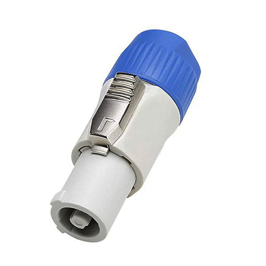 POWERCON 51191 Βύσμα Τροφοδοσίας Powercon/Speakon Θηλυκό 3 Pin AC/DC 250V 20A max - Γκρι & Μπλε - Μ6.9 x Π2.7 x Υ2.7