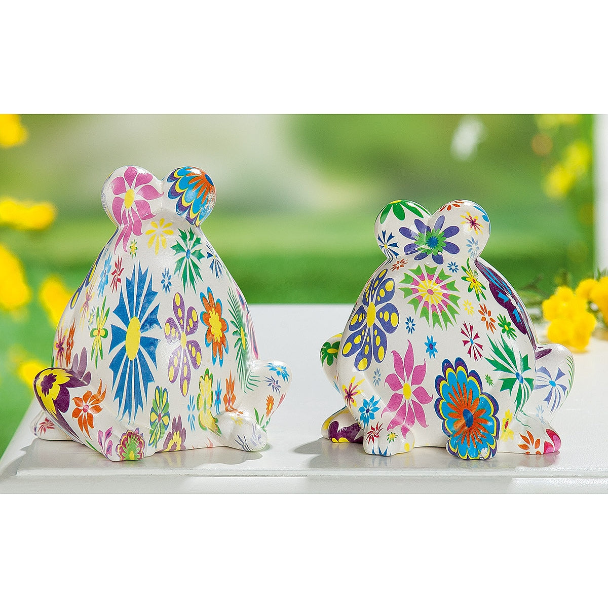 Διακοσμητικό Βάτραχος Πολύχρωμο Κεραμικό 8x11x11