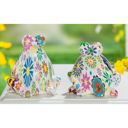 Διακοσμητικό Βάτραχος Πολύχρωμο Κεραμικό 8x11x11