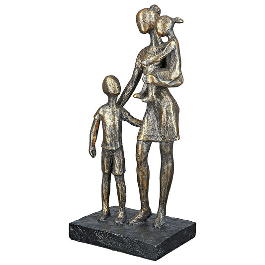 Διακοσμητικό Μητέρα με Παιδιά Μπρονζέ/Γκρι Polyresin 9x12x26.5