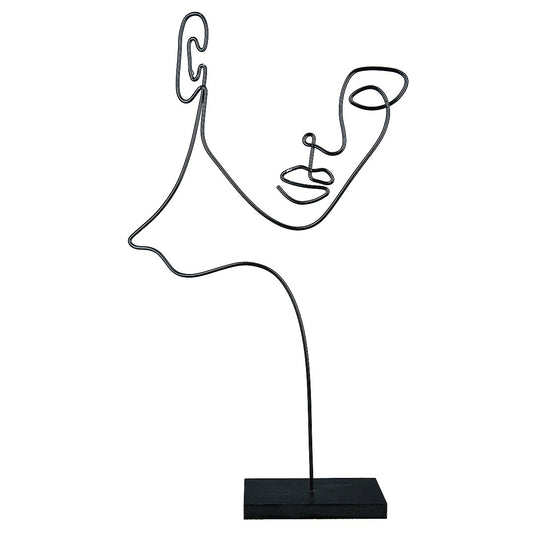 Διακοσμητικό Πρόσωπο Μαύρο Μέταλλο 8x22.5x40.5