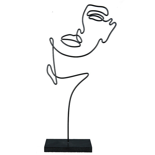 Διακοσμητικό Πρόσωπο Μαύρο Μέταλλο 8x16x36