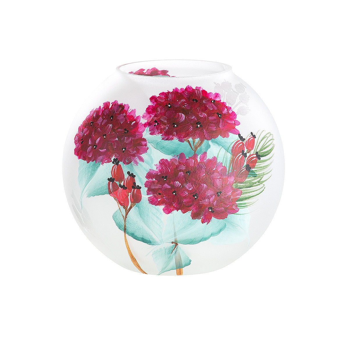 Βάζο Φθινοπωρινά Λουλούδια Πολύχρωμο Γυαλί 16εκ