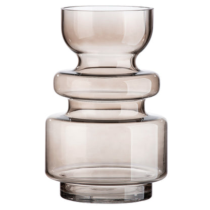 Βάζο Καφέ Γυαλί 17x17.5x25.5