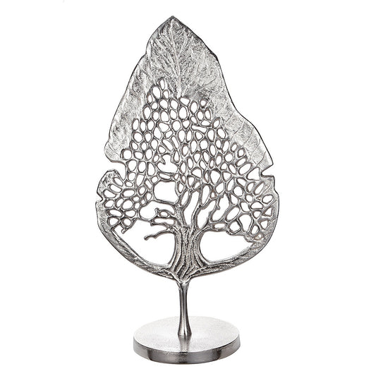 Διακοσμητικό Φύλλο σε Βάση Ασημί Αλουμίνιο 28x51εκ