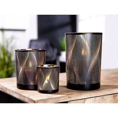 Θήκη Ρεσώ Γραμμές Μαύρο Γυαλί 8εκ