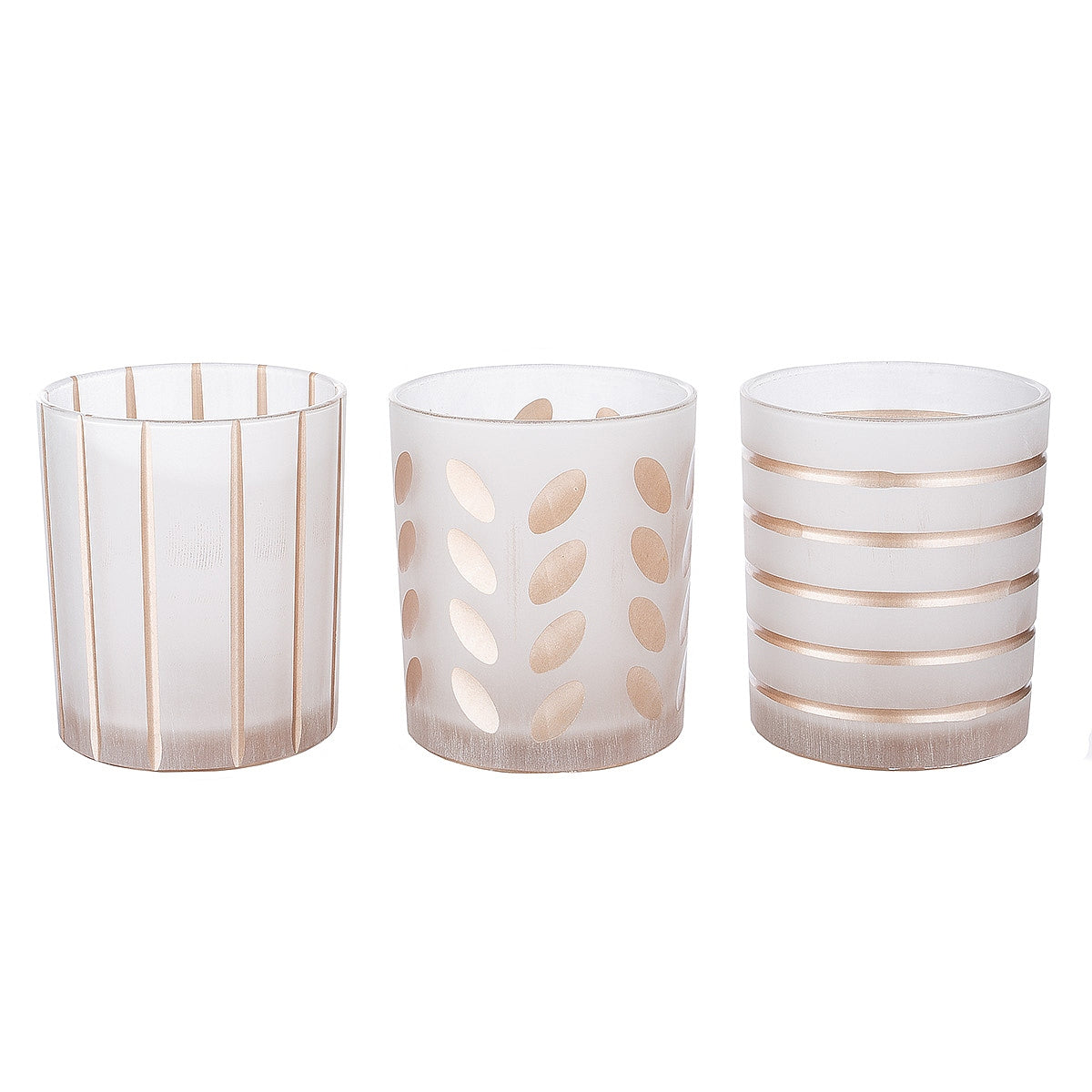 Κηροπήγιο Διάφανο Γυαλί 9εκ σε 3 Σχέδια