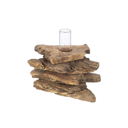 Διακοσμητικό Δοκιμαστικός Σωλήνας σε Ξύλο Φυσικό Ξύλο 16εκ