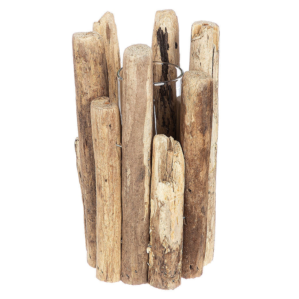 Διακοσμητικό Σύνθεση Βάζο σε Ξύλα Φυσικό Ξύλο 22εκ