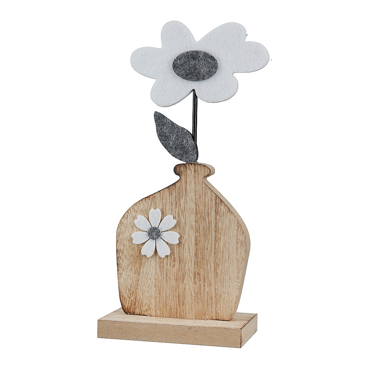 Διακοσμητικό Λουλούδι σε Βάζο Φυσικό Mdf/Ύφασμα 7x12x26