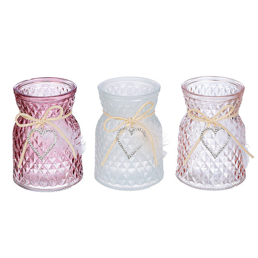 Κηροπήγιο Γυαλί Πολύχρωμο 16εκ σε 3 Χρώματα