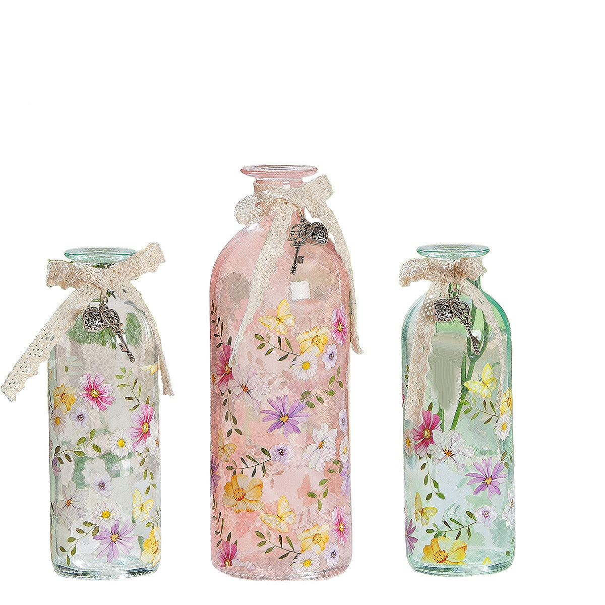 Βάζο Διάφανο Γυαλί 20εκ σε 3 Αποχρώσεις