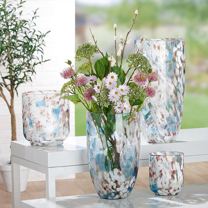 Βάζο Πολύχρωμο Γυαλί 11x11x14