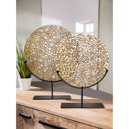 Διακοσμητικό Χρυσό/Μαύρο Αλουμίνιο 9x31x42