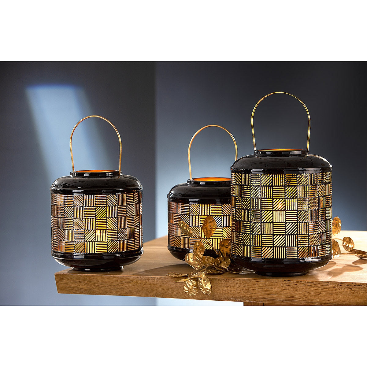 Φανάρι Μαύρο Μέταλλο 23.5εκ