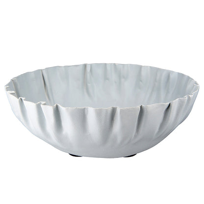 Βάζο Τσαλακωμένο Λευκό Μέταλλο 5εκ