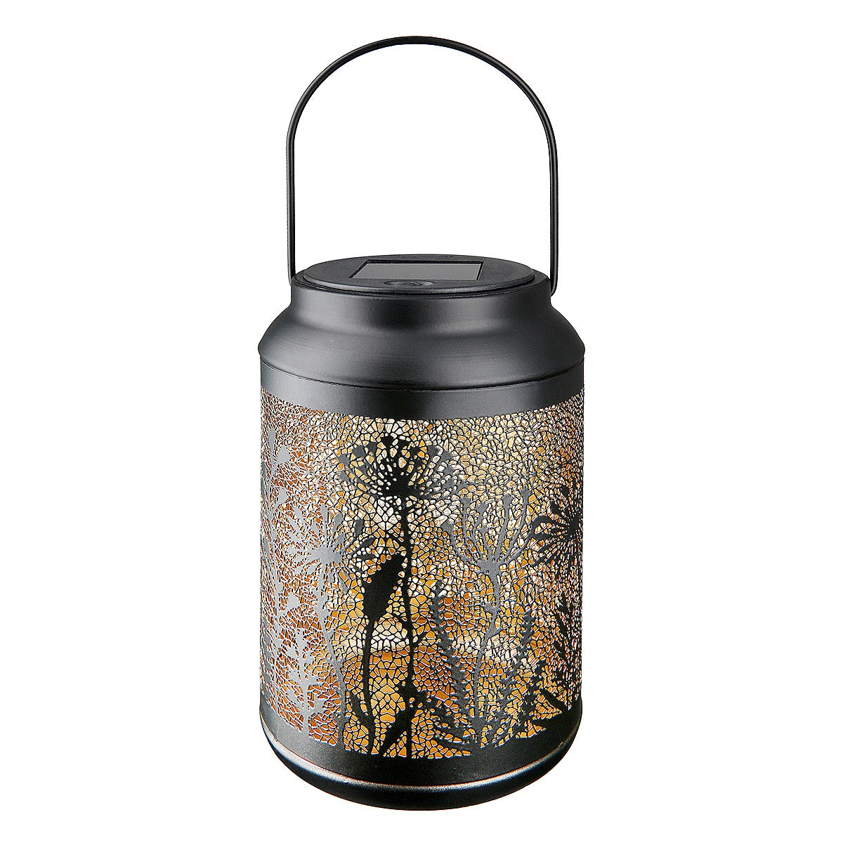 Φανάρι Ηλιακό LED Καφέ Μέταλλο 27εκ