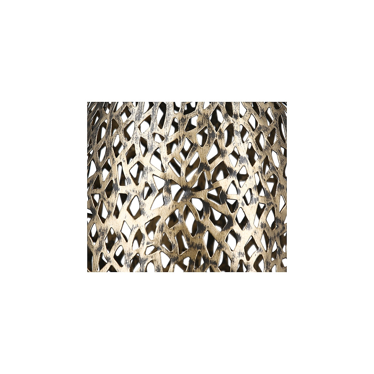 Φανάρι με Διακόσμηση Λουλούδια Αντικέ Χρυσό Μέταλλο 11εκ