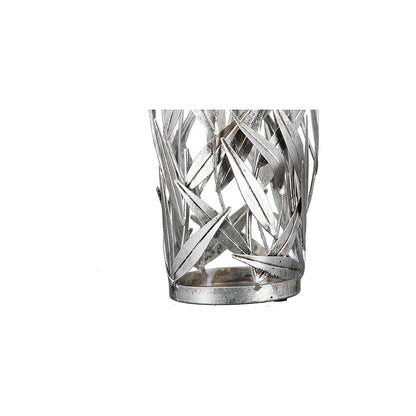 Κηροπήγιο Φυλλωσιά Αντικέ Ασημί Μέταλλο 43εκ