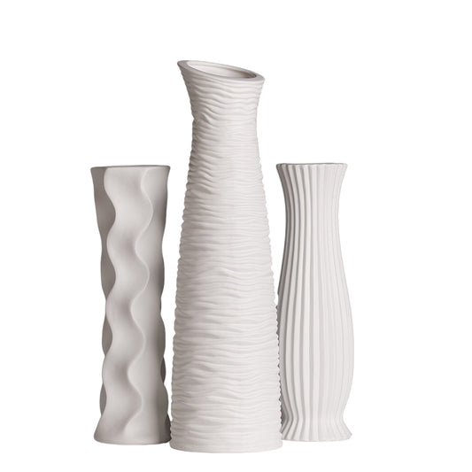 Βάζο Λευκό Κεραμικό 33.5εκ σε 3 Σχέδια