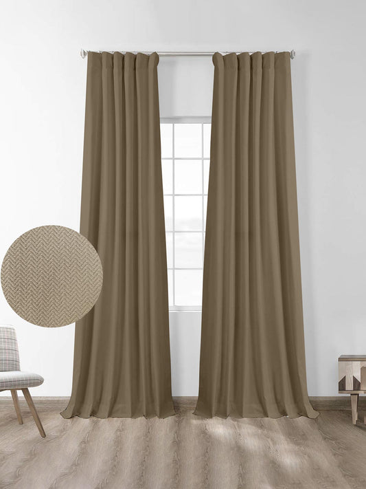 Κουρτίνα Μπλακάουτ Foresta Mocha 145x280εκ