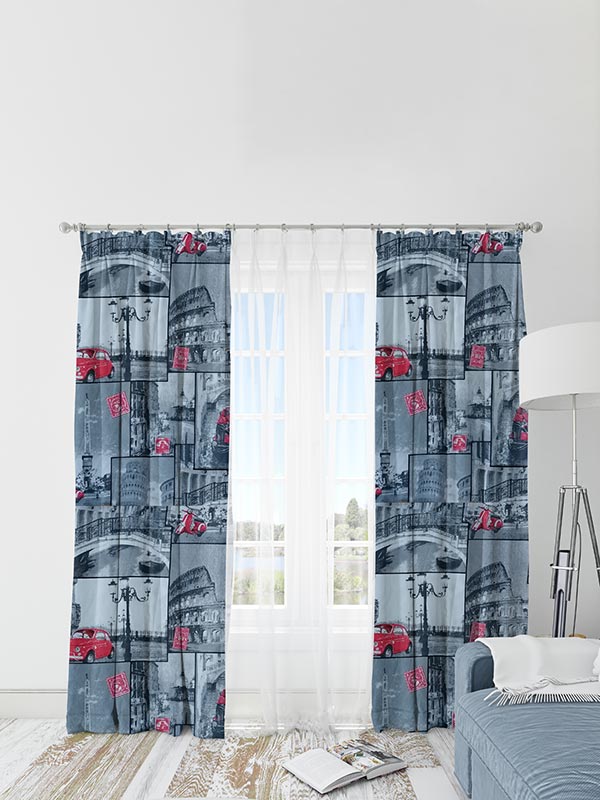 Κουρτίνα Λονέτα Rome 150x280εκ