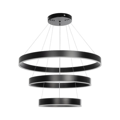 VENOM TRIO 61188 Μοντέρνο Κρεμαστό Φωτιστικό Οροφής LED 120W 14158lm 120° AC 220-240V IP20 Ρυθμιζόμενο Λευκό CCT με Χειριστήριο από 2700K έως 6000K Dimmable - Lumileds SMD Chip - Μαύρο Ματ - Μ80 x Π80 x Υ60