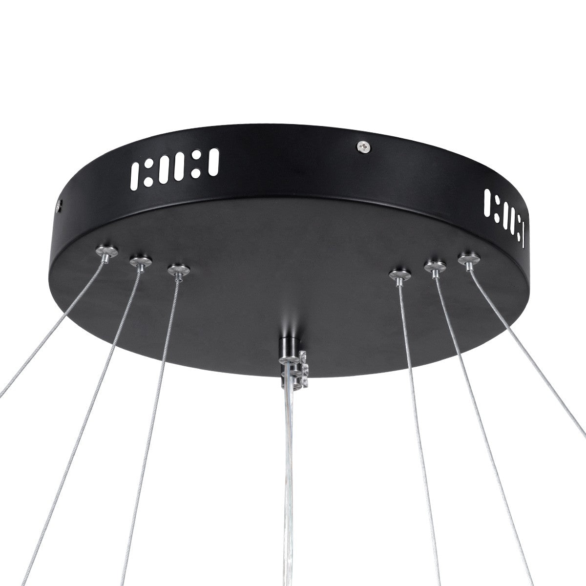 NEMESIS KLV-101-0220-V2 Κρεμαστό Φωτιστικό Οροφής LED 120W 12000lm 180° AC 220-240V IP20 Ρυθμιζόμενο Λευκό CCT με Χειριστήριο από 2700K έως 6000K Dimmable - Lumileds SMD Chip - Μαύρο Ματ - Μ80 x Π80 x Υ80