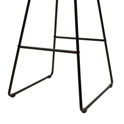 Σκαμπό Μπαρ Seth Μέταλλο Μαύρο-Μαξιλάρι PVC Μαύρο